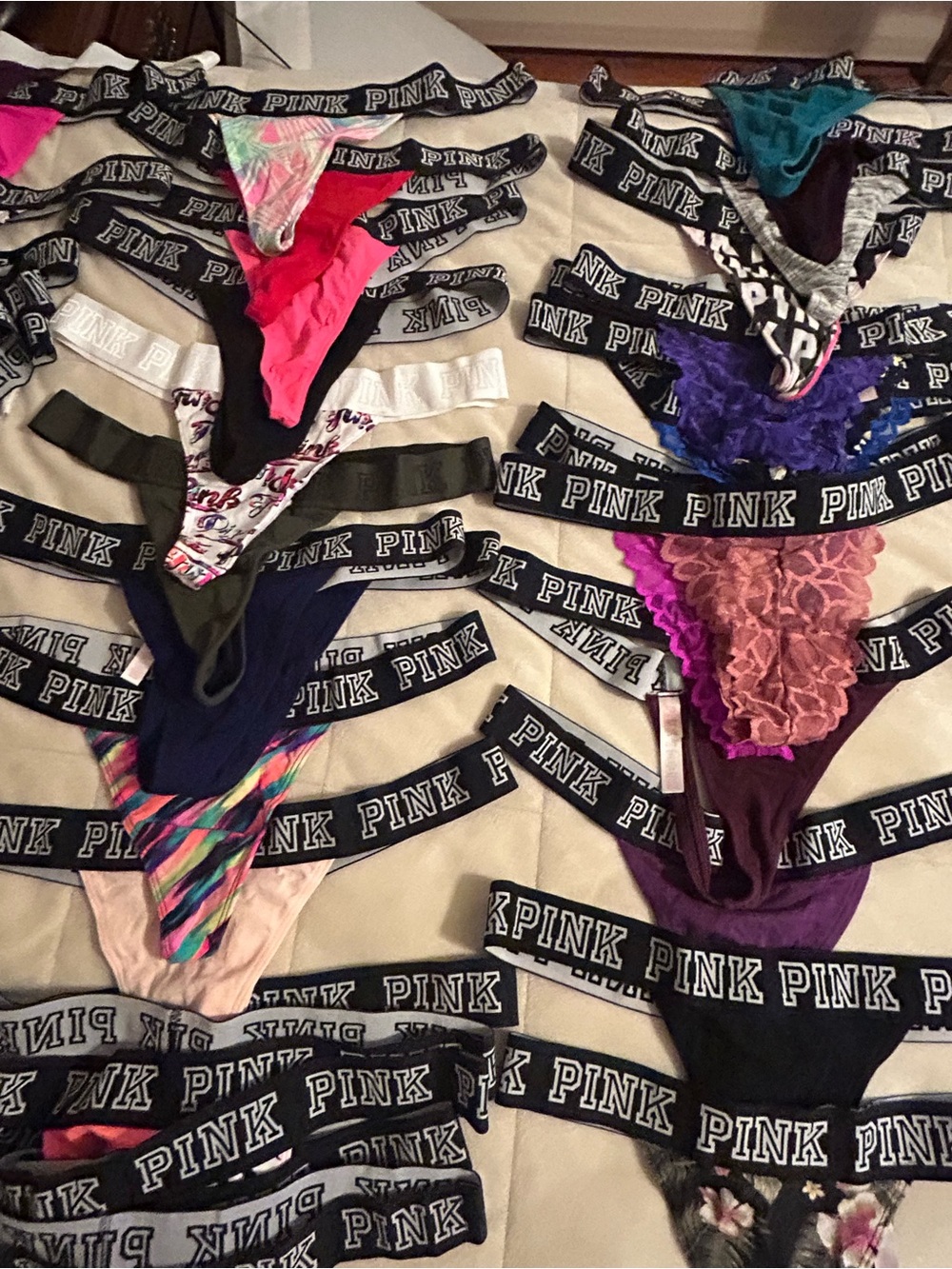 Victoria’s Secret Pink Logo Thick Waist Band Panties discontinued lot 117 total - Picture 8 of 11